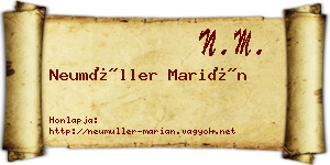 Neumüller Marián névjegykártya